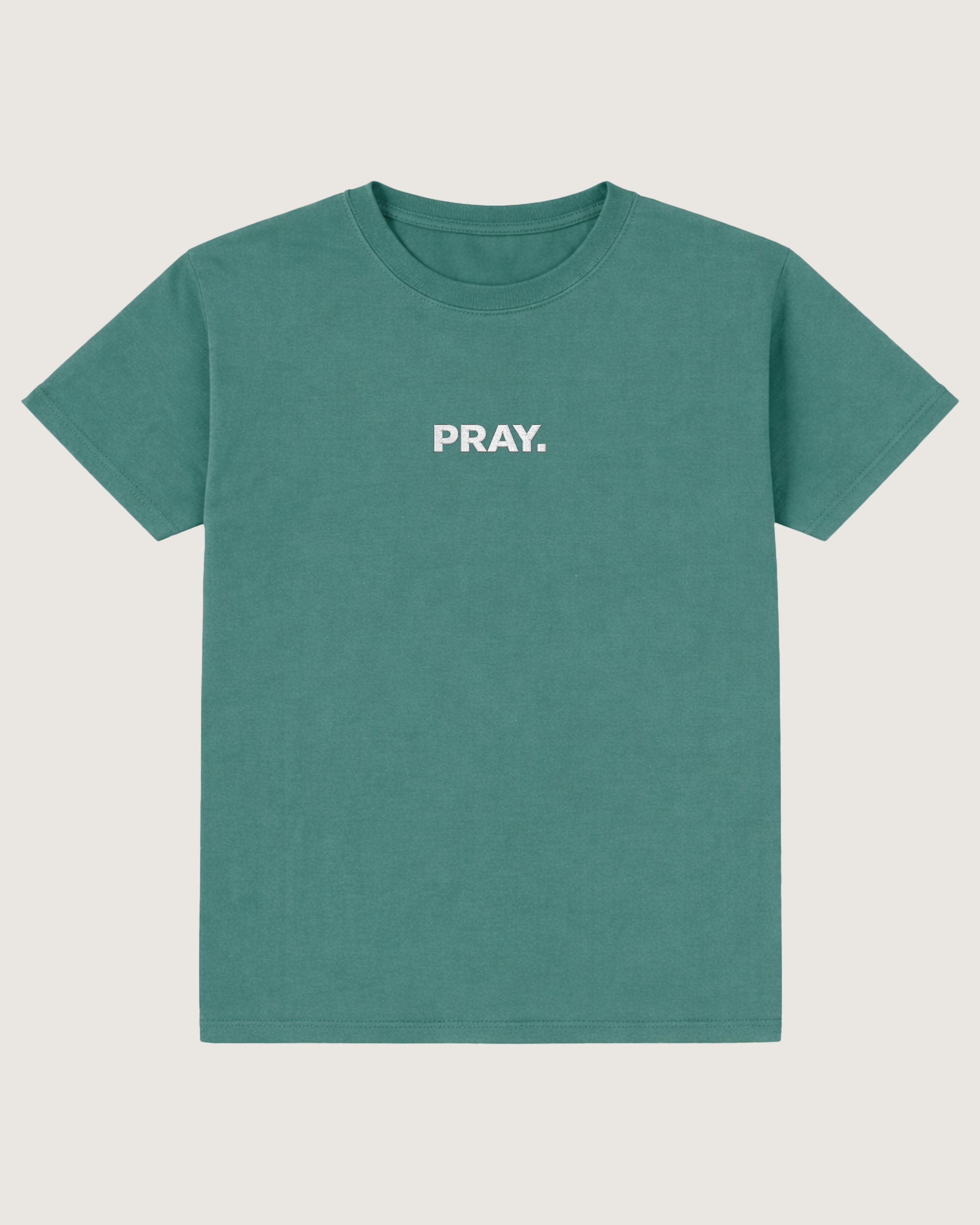 Embroidered PRAY. T-Shirt