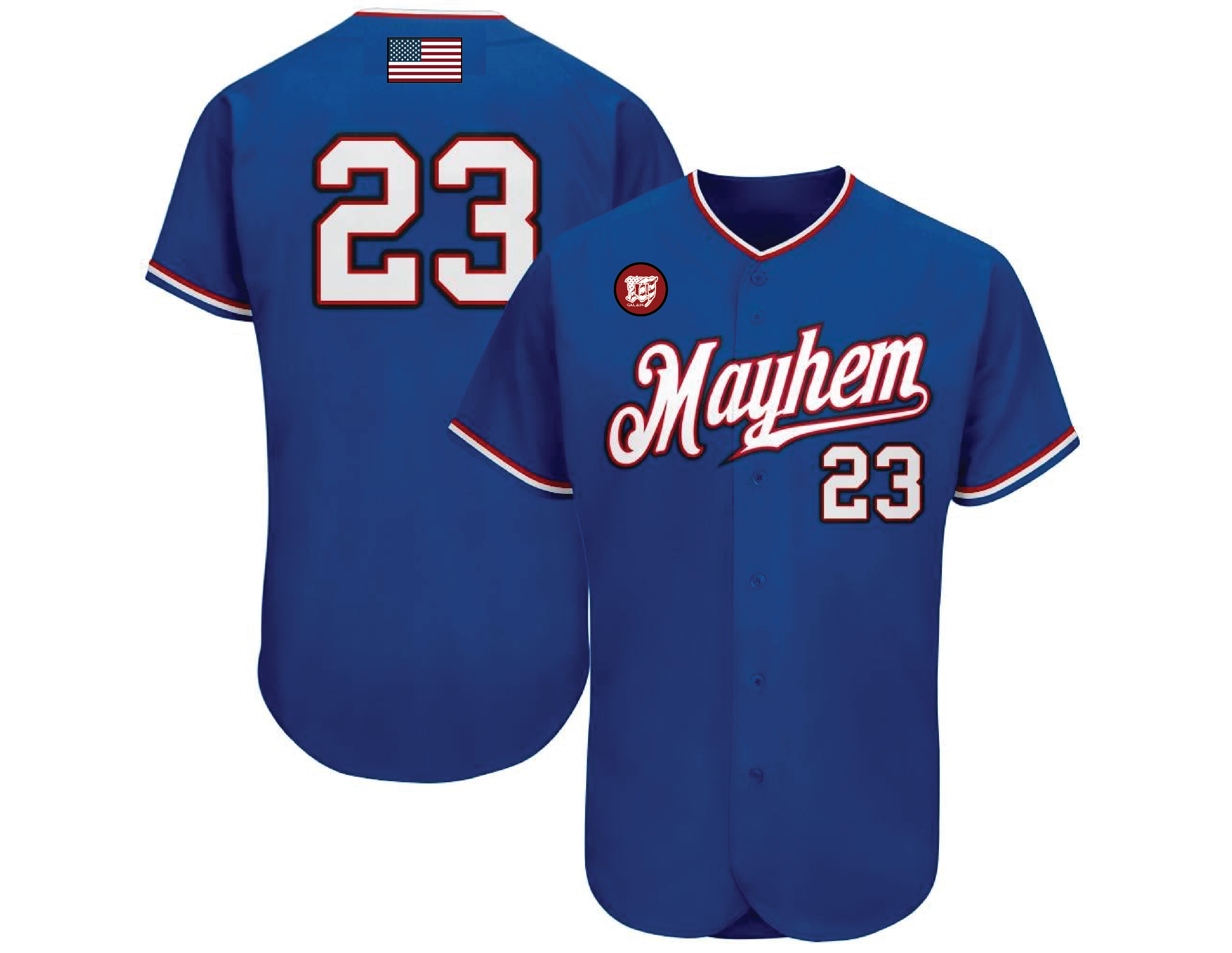 Mayhem 23 Baseball Jersey: Blue – MAYHEM NATION