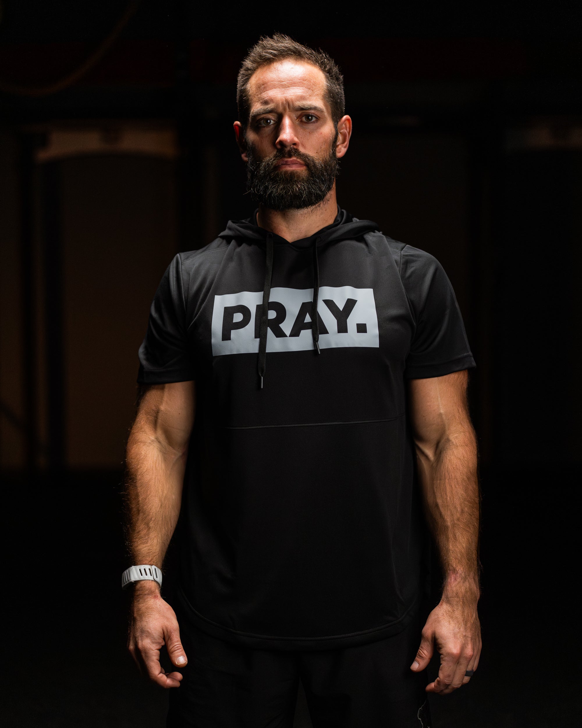 PRAY. Short Sleeve Hoodie