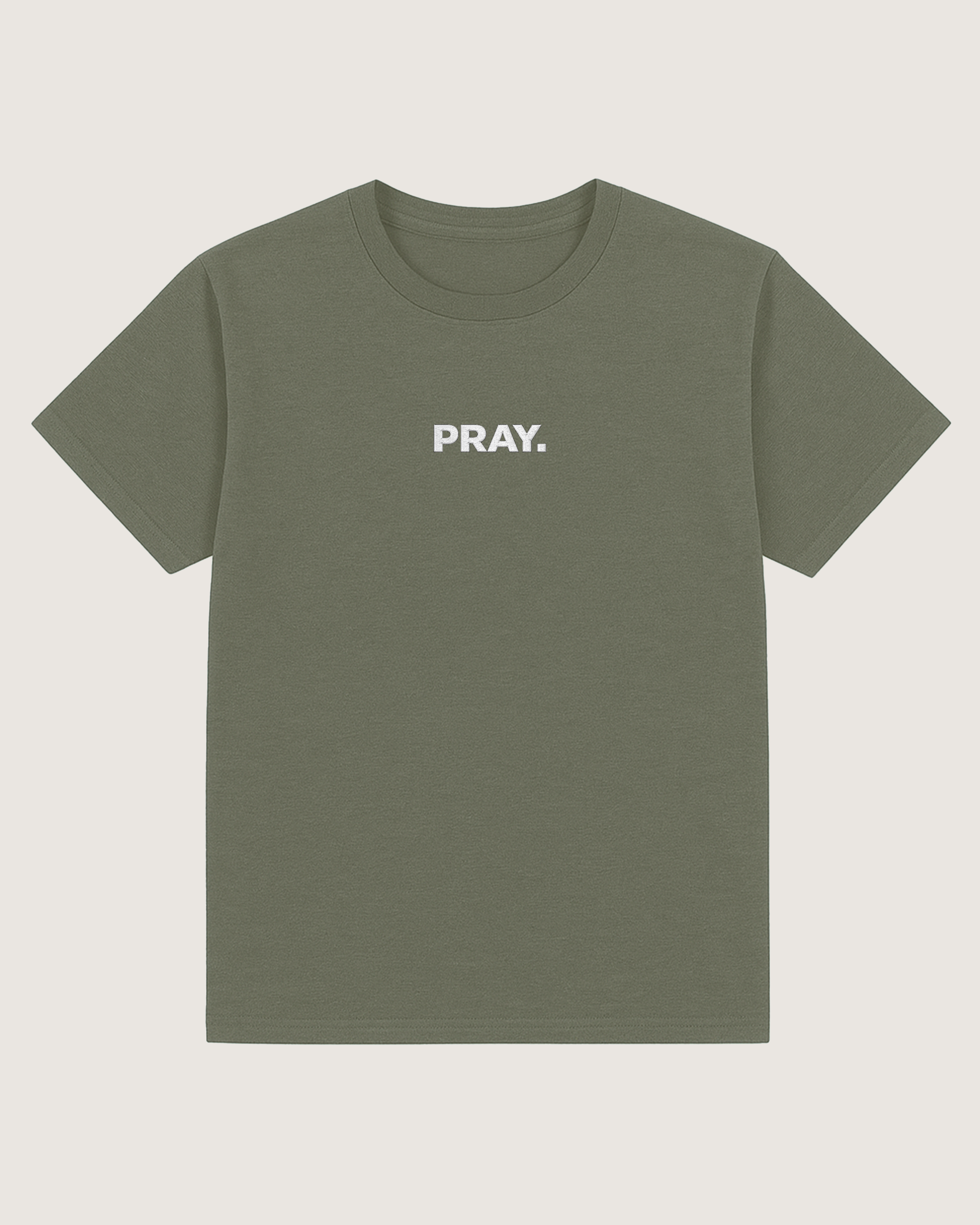 Embroidered PRAY. T-Shirt