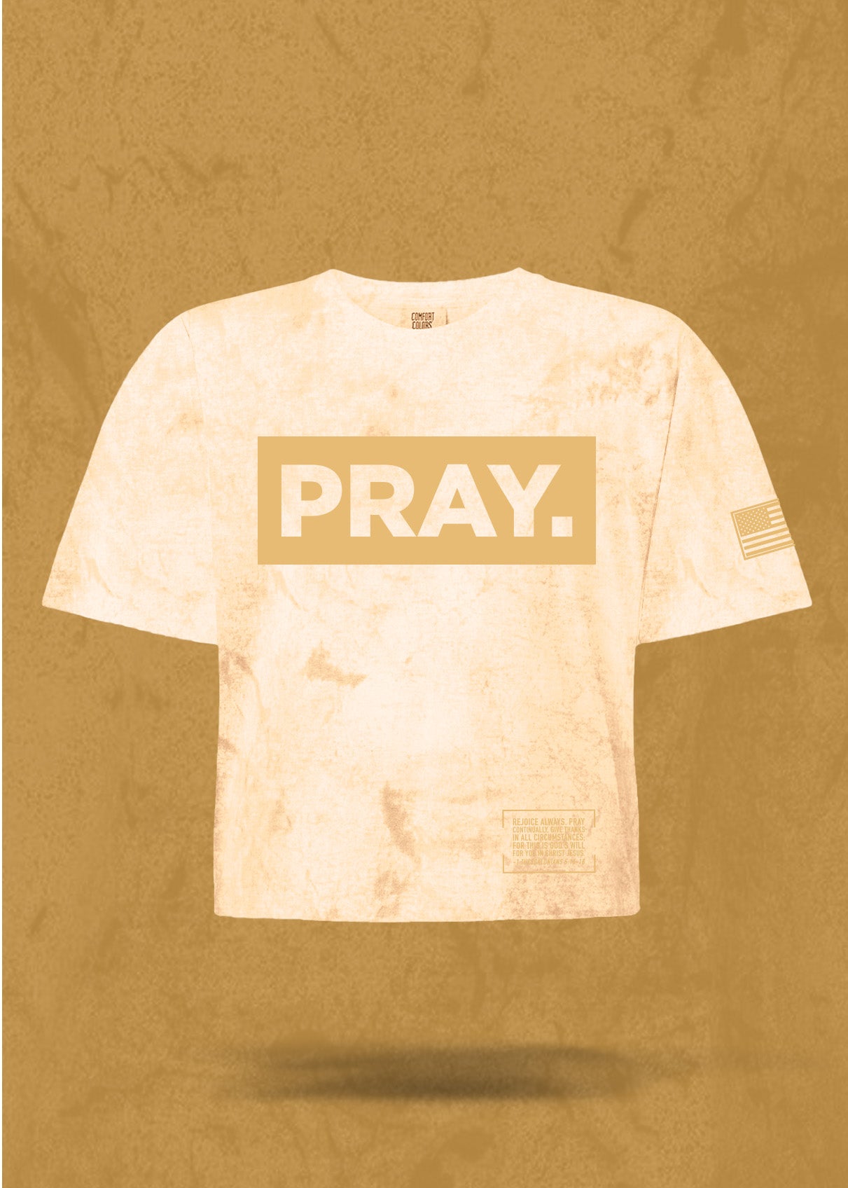 PRAY. Smoke Cropped Tee