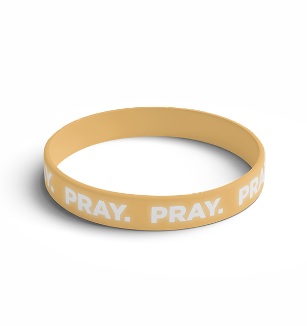 Pray first 2025 rubber bracelet
