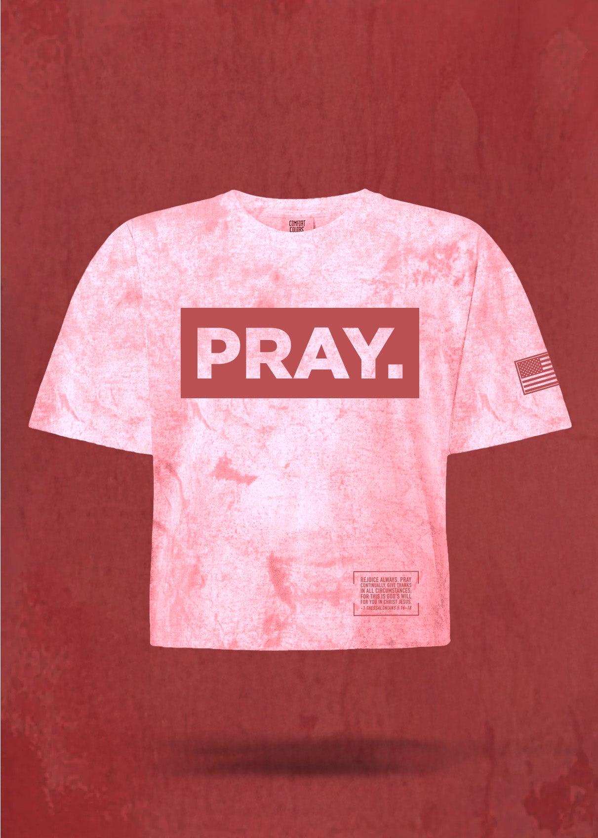 PRAY. Smoke Cropped Tee