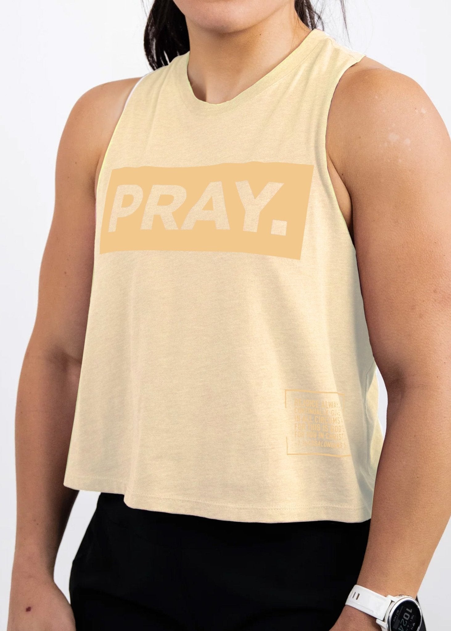 PRAY. Crop Tank