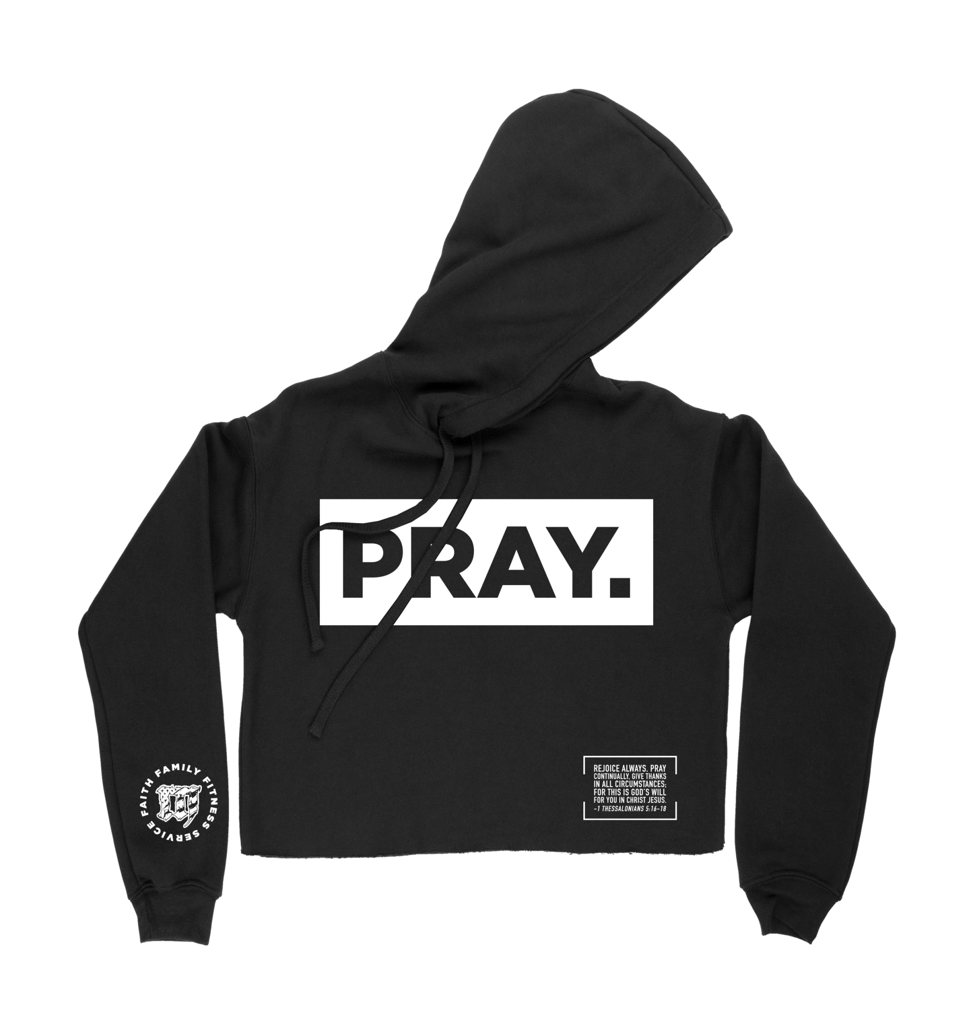PRAY. Crop Hoodie Black MAYHEM NATION