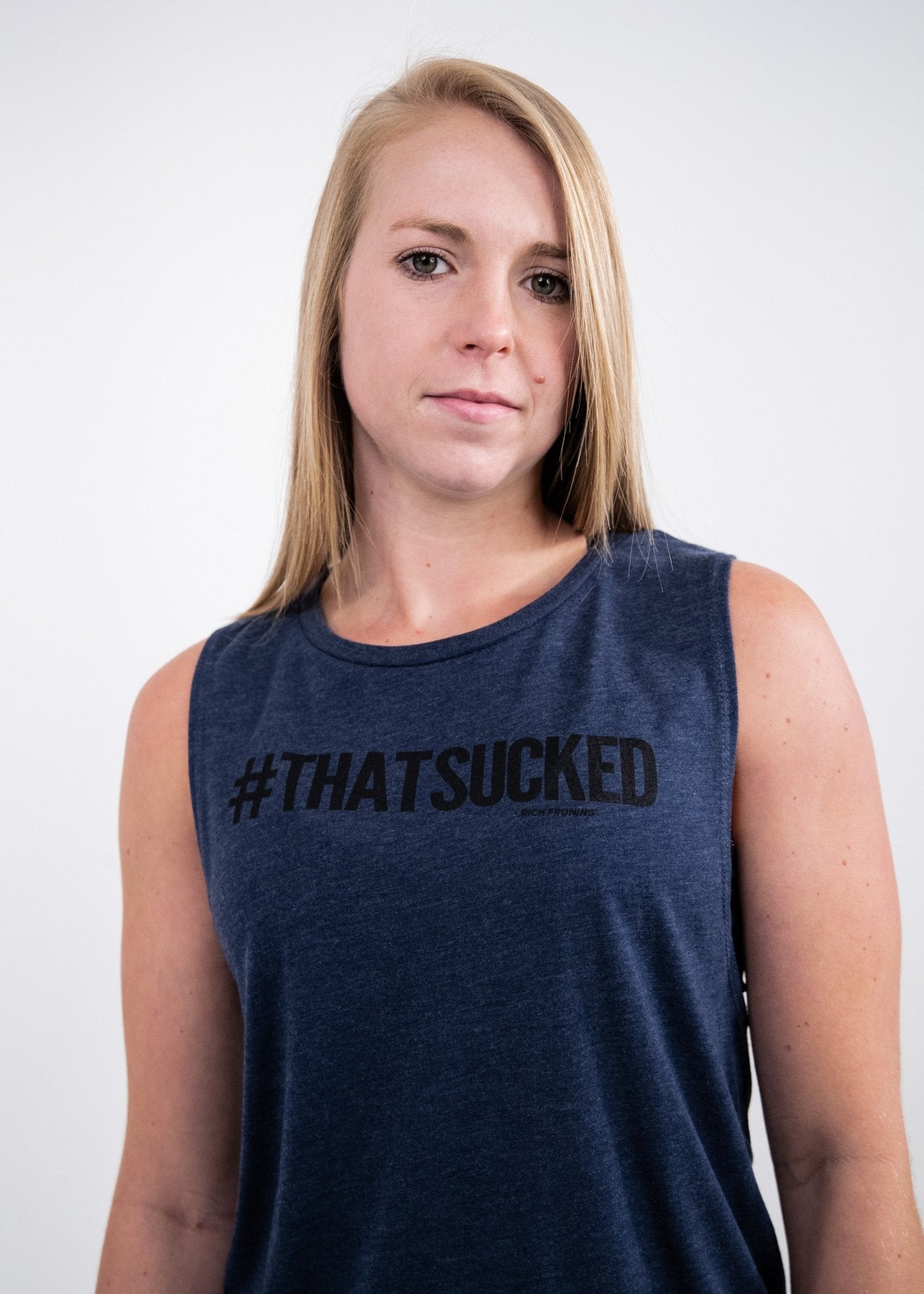 #THATSUCKED Muscle Tank: Heather Navy - MAYHEM NATION